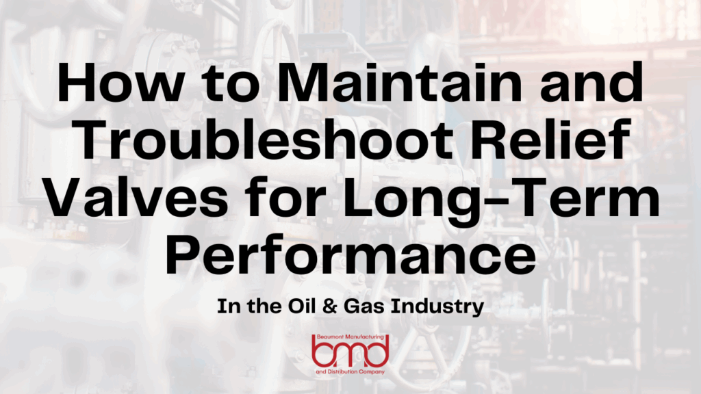 relief valve maintenance